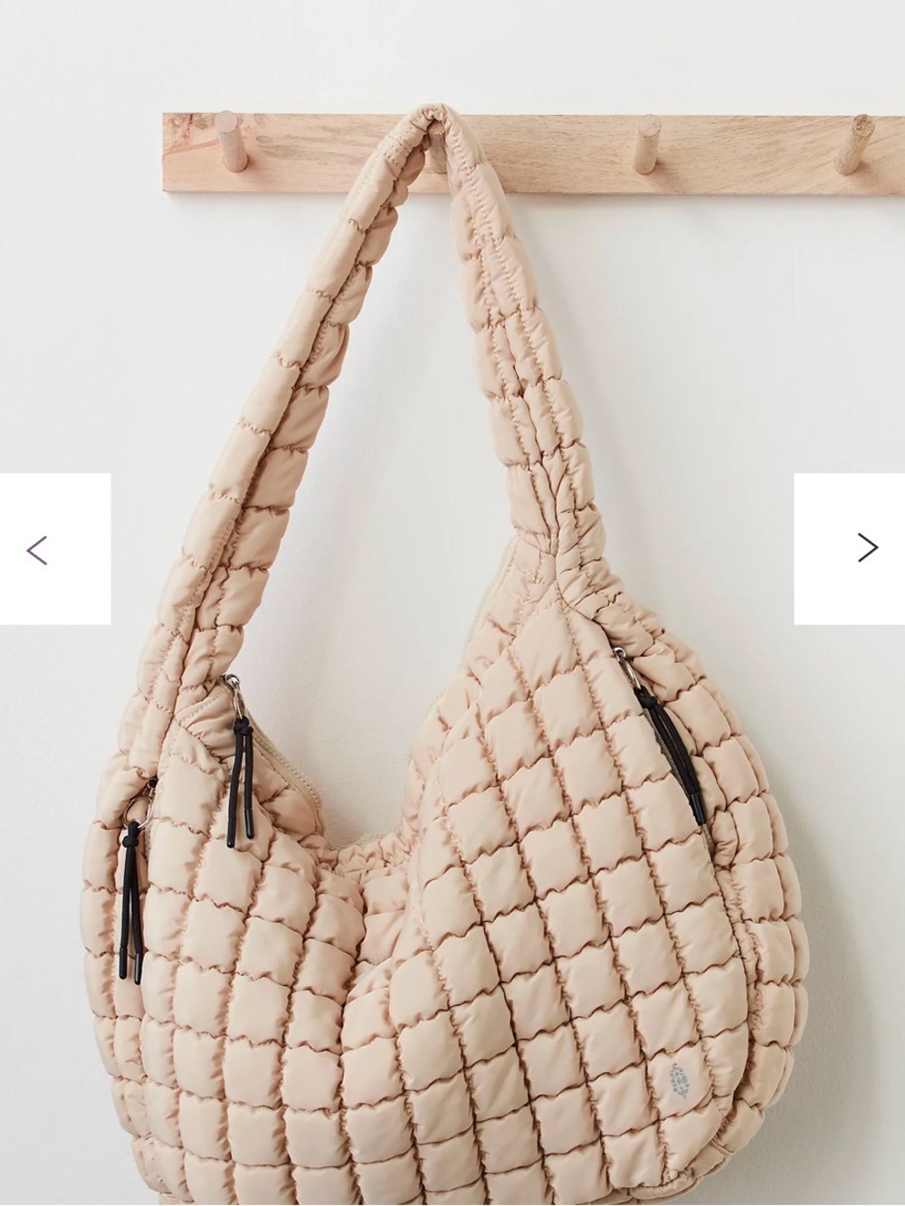 Free people Quilted Puffer Shoulder Bag in Beige - Picture 6 of 6
